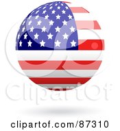 Poster, Art Print Of Shiny 3d United States Of America Sphere