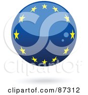 Poster, Art Print Of Shiny 3d Europe Sphere