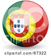 Poster, Art Print Of Shiny 3d Portugal Sphere