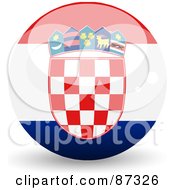Poster, Art Print Of Shiny 3d Croatia Sphere