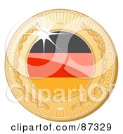 Poster, Art Print Of 3d Golden Shiny Germany Medal