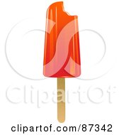 Royalty Free RF Clipart Illustration Of An Orange Bitten Ice Pop