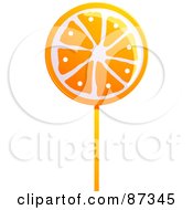 Royalty Free RF Clipart Illustration Of An Orange Sucker