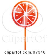 Royalty Free RF Clipart Illustration Of A Cherry Or Strawberry Sucker
