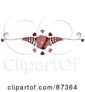 Poster, Art Print Of Red Flower And Fern Valentine Website Header Flourish