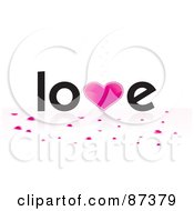 Poster, Art Print Of Heart Confetti Under The Word Love