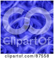 Royalty Free RF Clipart Illustration Of A Seamless Blue Whisp Vortex