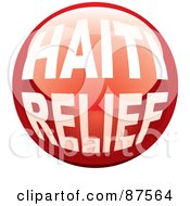 Royalty Free RF Clipart Illustration Of A Shiny Red Haiti Relief Website Button by michaeltravers #COLLC87564-0111