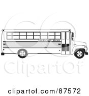 Poster, Art Print Of Black And White Profiled School Bus
