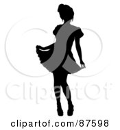 Poster, Art Print Of Black French Maid Silhouette