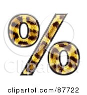 Royalty Free RF Clipart Illustration Of A Panther Symbol Percent