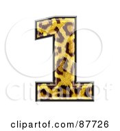 Royalty Free RF Clipart Illustration Of A Panther Symbol Number 1