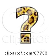 Poster, Art Print Of Panther Symbol Question Mark