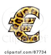 Royalty Free RF Clipart Illustration Of A Panther Symbol Euro by chrisroll