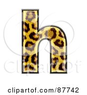 Royalty Free RF Clipart Illustration Of A Panther Symbol Lowercase Letter H