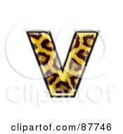 Royalty Free RF Clipart Illustration Of A Panther Symbol Lowercase Letter V