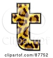 Panther Symbol Lowercase Letter T