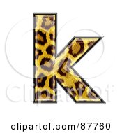 Poster, Art Print Of Panther Symbol Lowercase Letter K