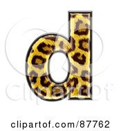 Poster, Art Print Of Panther Symbol Lowercase Letter D