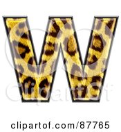 Royalty Free RF Clipart Illustration Of A Panther Symbol Capital Letter W by chrisroll