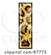 Royalty Free RF Clipart Illustration Of A Panther Symbol Capital Letter I by chrisroll
