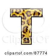 Royalty Free RF Clipart Illustration Of A Panther Symbol Capital Letter T by chrisroll