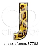 Royalty Free RF Clipart Illustration Of A Panther Symbol Capital Letter J by chrisroll