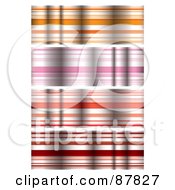 Poster, Art Print Of Digital Collage Of Colorful Rippled Ribbon Borders