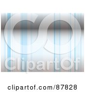 Royalty Free RF Clipart Illustration Of A Seamless Blue Stripe Background With A Fold Shadow