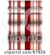 Royalty Free RF Clipart Illustration Of A Seamless Red And Tan Stripe Background With A Fold Shadow