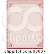 Poster, Art Print Of Blank Red Certificate