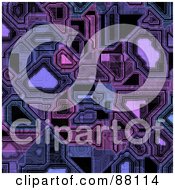 Poster, Art Print Of Purple Circuitry Background