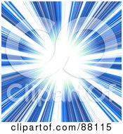 Poster, Art Print Of Bright Light Shining From The End Of A Blue Tunnel