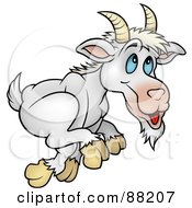 Royalty Free RF Clipart Illustration Of A Running White Goat by dero #COLLC88207-0053