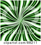 Royalty Free RF Clipart Illustration Of A Green White And Black Swirly Vortex Background