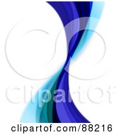 Royalty Free RF Clipart Illustration Of A Blue Swoosh Background Template Version 2