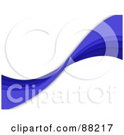 Royalty Free RF Clipart Illustration Of A Blue Swoosh Background Template Version 3