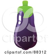 Royalty Free RF Clipart Illustration Of A Shiny Purple Eggplant