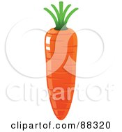 Royalty Free RF Clipart Illustration Of A Shiny Orange Carrot by Tonis Pan