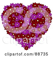 Poster, Art Print Of Purple And Red Floral Valentine Heart