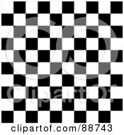 Royalty Free RF Clipart Illustration Of A Black And White Background Of Checkers by Arena Creative