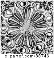 Poster, Art Print Of Black And White Flower Vortex Background