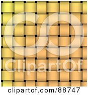 Royalty Free RF Clipart Illustration Of A Yellow And Orange Basket Weave Background