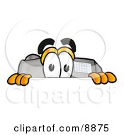 Poster, Art Print Of Camera Mascot Cartoon Character Peeking Over A Surface