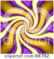 Poster, Art Print Of Funky Orange And Purple Swirl Background
