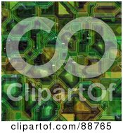 Green Computer Circuitry Background Pattern