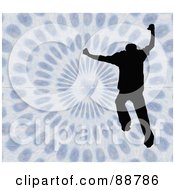 Poster, Art Print Of Jumping Silhouetted Man Over A Vortex
