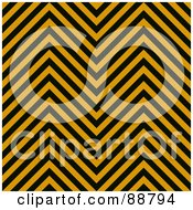 Background Of Black And Orange Zig Zag Hazard Stripes