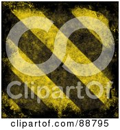 Poster, Art Print Of Background Of Grungy Black And Yellow Hazard Stripes