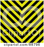 Poster, Art Print Of Background Of Black And Yellow Zig Zag Hazard Stripes